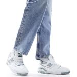 Sneakers stringate larghezza E scontate casual bianche numero 35 di gomma antiscivolo per Donna New Balance 550 