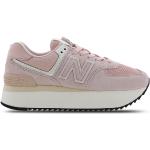 Sneakers larghezza E casual rosa numero 39 in mesh platform per Donna New Balance 574 