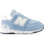 Sneakers basse larghezza E scontate blu numero 18,5 di gomma chiusura velcro per bambino New Balance 574 