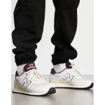 Sneakers stringate larghezza E bianche numero 40 di gomma per Donna New Balance 574 