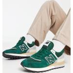 Sneakers stringate larghezza E scontate verde scuro numero 37 di gomma per Donna New Balance 574 