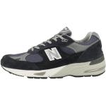 Sneakers stringate larghezza E casual blu navy numero 45,5 di cotone con stringhe per Uomo New Balance 991 