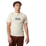Magliette & T-shirt scontate casual beige S di cotone mezza manica con manica corta per Uomo New Balance Athletics 