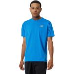 Magliette & T-shirt scontate blu S in poliestere traspiranti mezza manica con manica corta per Uomo New Balance Impact 