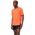 Magliette & T-shirt scontate arancioni S in poliestere mezza manica con manica corta per Uomo New Balance Q Speed 
