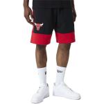 Pantaloncini scontati color block neri XL di cotone a tema Chicago da basket per Uomo New Era Bulls Chicago Bulls 