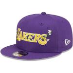 Cappelli viola a fiori con visiera piatta New Era Snapback Los Angeles Lakers 