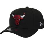 Cappelli scontati classici neri in poliestere a tema Chicago con visiera piatta per Uomo New Era 9FIFTY Chicago Bulls 