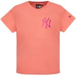 New era mlb ny yankees logo oversize tee pink coral/peek purple