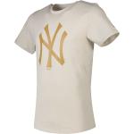 Magliette & T-shirt scontate beige L di cotone ricamate per Uomo New Era MLB New York Yankees 