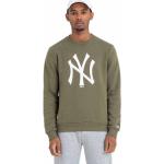 Felpe scontate casual verdi XL di cotone con girocollo per Uomo New Era MLB New York Yankees 