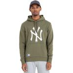 Felpe casual verdi di cotone con cappuccio per Uomo New Era MLB New York Yankees 