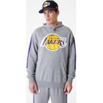 Felpe scontate color block grigie S taglie comode di cotone con cappuccio per Uomo New Era NBA Los Angeles Lakers 