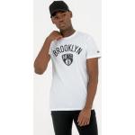 Magliette & T-shirt scontate bianche L di cotone mezza manica con manica corta per Uomo New Era NBA Brooklyn Nets 