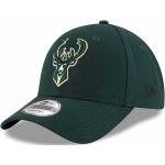 Cappellini scontati verde scuro in poliestere per Uomo New Era NBA Milwaukee Bucks 