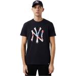 Magliette & T-shirt scontate nere XL di cotone mezza manica con manica corta per Uomo New Era MLB New York Yankees 