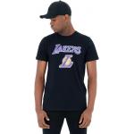 Magliette & T-shirt scontate nere XL di cotone mezza manica ricamate per Uomo New Era Los Angeles Lakers 