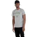 New Era Team Logo Milwaukee Bucks Short Sleeve T-shirt Grigio L Uomo
