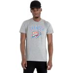 Magliette & T-shirt grigie S di cotone mezza manica ricamate per Uomo New Era Oklahoma City Thunder 