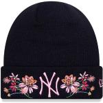 Cappelli invernali neri in acrilico a fiori per Donna New Era New York Yankees 