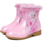 Stivali con cerniera larghezza E rosa numero 31 di cotone con paillettes con bottoni antiscivolo per bambini Frozen 