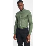 Camicie Oxford scontate verdi XS manica lunga per Uomo New Look 