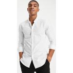 New Look - Camicia Oxford attillata ed elegante bianca-Bianco