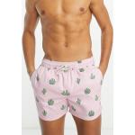 Pantaloni scontati rosa XL a tema cactus con elastico per Uomo New Look 
