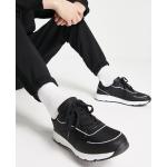 New Look - Sneakers nere a pannelli con suola spessa-Nero