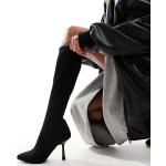 Stivali con cerniera larghezza A scontati neri numero 37 in poliuretano con punta con cerniera per Donna New Look 