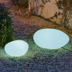 Luci bianche in pietra da giardino compatibile con E27 
