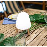 Lampade da tavolo design scontate bianche di legno a batterie 