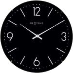 NEXTIME 3157ZW Quartz Wall Clock Cerchio Nero, Bia