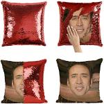 Nicolas Cage Matrix Numerous Pillow Federa, Arredamento Ufficio Decorativo, Regalo Divertente per i Bambini, interessanti reperti, Magica Mermaid Reversibile CuscinoNO Pillow Insert