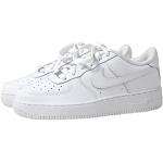 Sneakers larghezza E casual bianche numero 28,5 in similpelle per bambini Nike Air Force 1 