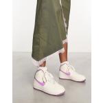 Nike - Air Force 1 Sculpt - Sneakers avorio e violetto-Bianco