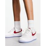 Nike - Air Force 1 - Sneakers bianche e rosso università-Bianco