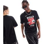 T-shirt scontate nere XS a girocollo da basket per Donna Nike Chicago Bulls 