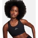 Reggiseni sportivi neri con sostegno medio per Donna Nike Swoosh 