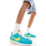Sneakers stringate larghezza E blu numero 36,5 antiscivolo per Donna Nike Cortez 