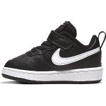 Sneakers basse larghezza E casual nere numero 23,5 con stringhe impermeabili per bambini Nike Court Borough 