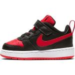 Sneakers basse larghezza E casual rosse numero 21 con stringhe impermeabili per bambini Nike Court Borough 