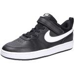 Sneakers basse larghezza E scontate casual nere numero 21 con stringhe impermeabili per bambini Nike Court Borough 