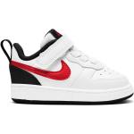 Sneakers basse larghezza E scontate classiche bianche numero 18,5 per bambini Nike Court Borough 