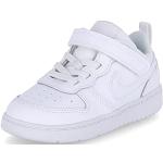 Sneakers basse larghezza E casual bianche numero 31,5 per bambini Nike Court Borough 