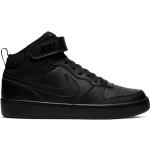 Sneakers alte larghezza E classiche nere numero 36,5 con stringhe per bambini Nike Court Borough 