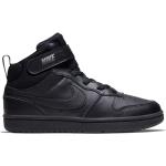 Sneakers alte larghezza E classiche nere numero 33 chiusura velcro per bambino Nike Court Borough 