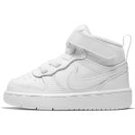 Sneakers alte larghezza E scontate casual bianche numero 27 per bambini Nike Court Borough 