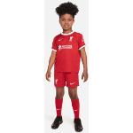 Nike Divisa in tre pezzi Dri-FIT Liverpool FC 2023/24 per bambino/a – Home - Rosso