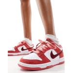 Sneakers basse larghezza E casual rosse numero 37,5 di gomma antiscivolo Nike Dunk 